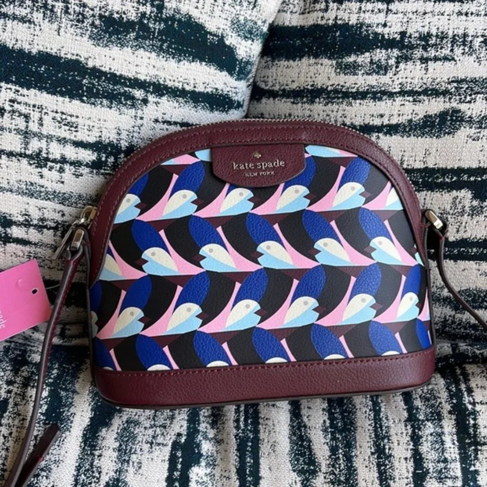 Kate Spade Sylvia Geo Birds Dome Crossbody Multi